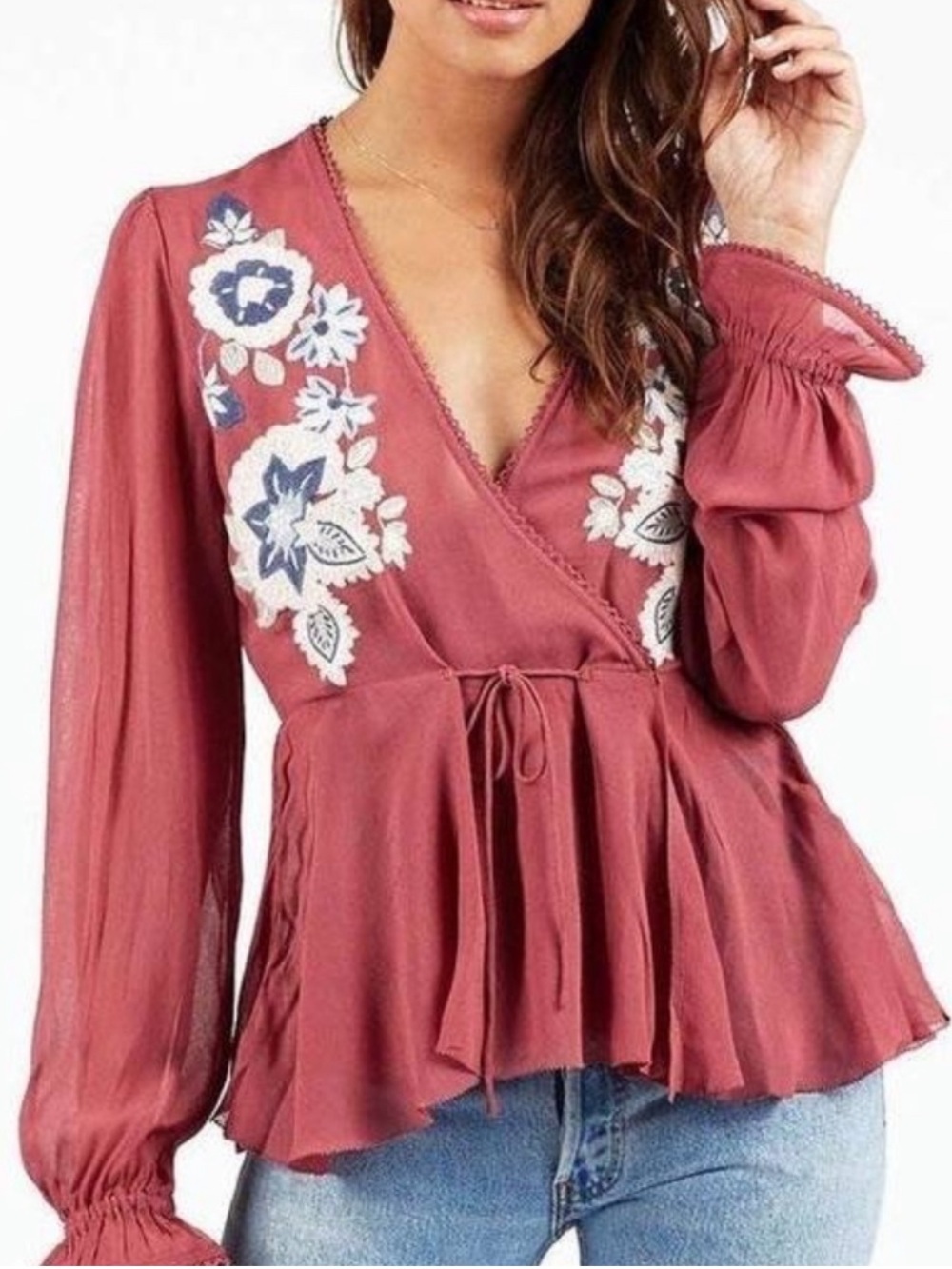 Cleobella Boho Festival Cottagecore Brooke Blouse Size Medium